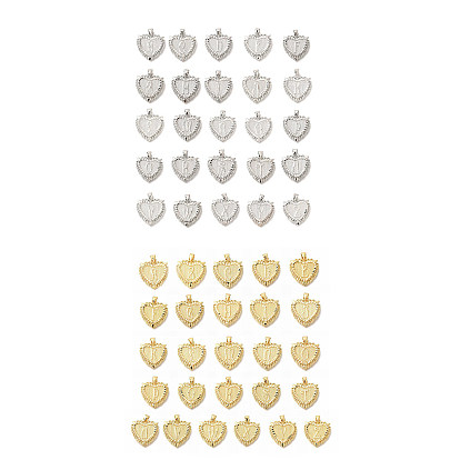 Стойки обшивки латунные подвески, без кадмия и без свинца, сердце с подвесками в виде буквы az