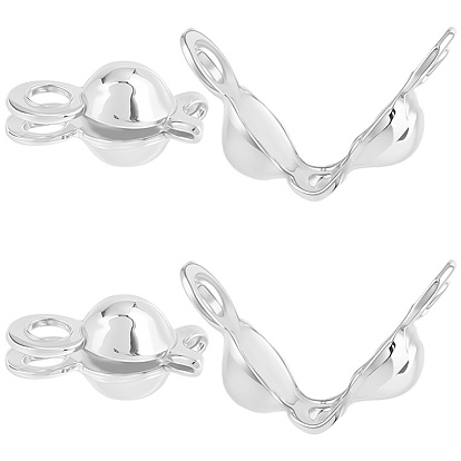 10шт. 925 наконечники бусин из стерлингового серебра