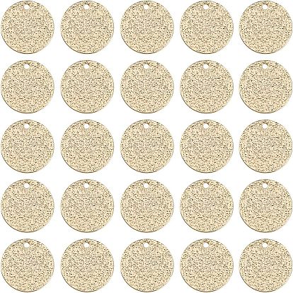 50 шт. Латунные подвески, , плоско-круглые, без кадмия, без никеля и без свинца