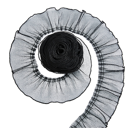 5 ярдов полиэстеровой плиссированной кружевной ленты, кружевная отделка с волнистым краем, аксессуары для одежды