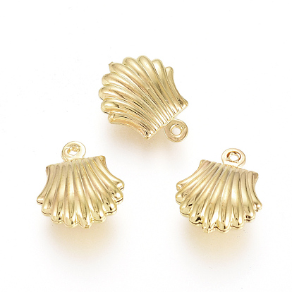 Латунные подвески, форма морского гребешка