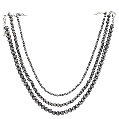 3шт. 3 стили ccb круглые бусы, с концевыми цепями из сплава, серые