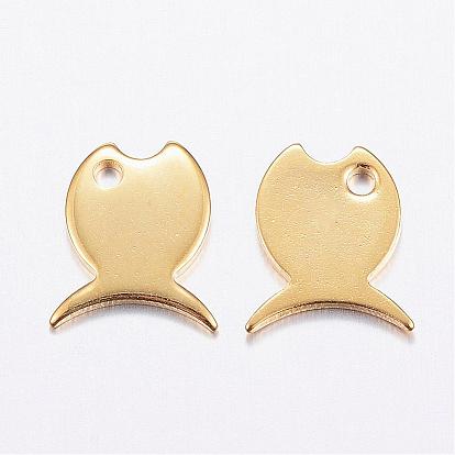 304 Stainless Steel Charms,  Fish