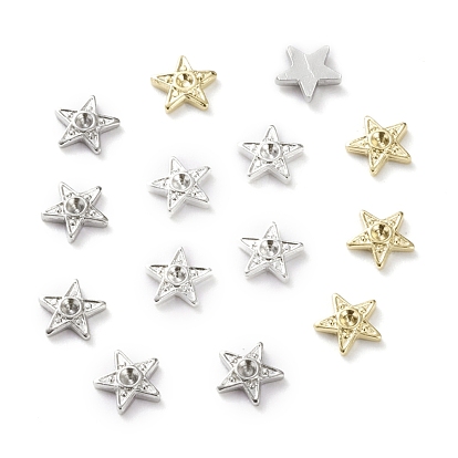 Латунные кабошоны из латуни, наполнитель для рукоделия из эпоксидной смолы, с стразами настройки, звезда
