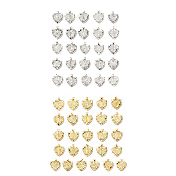 Стойки обшивки латунные подвески, без кадмия и без свинца, сердце с подвесками в виде буквы az