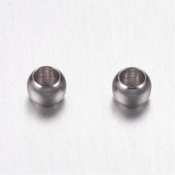316 Surgical Stainless Steel Crimp Beads, Rondelle