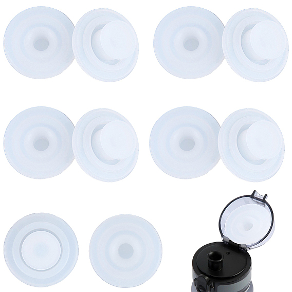 10шт. пластиковые пробки для бутылок, плоско-круглые