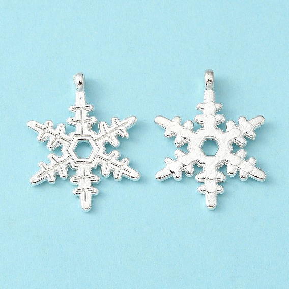 Christmas Snowflake Tibetan Style Alloy Pendants, Lead Free and Cadmium Free, 23x17.5mm, Hole: 1.5mm