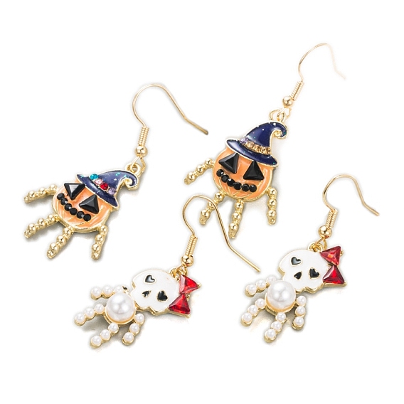 Halloween Alloy Enamel Dangle Earrings for Women