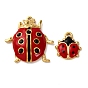 304 нержавеющей стальной эмали подвески, божья коровка прелести, вакуумное покрытие pvd, реальный 18 k позолоченный