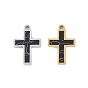 Ионное покрытие (ip) 304 подвески из нержавеющей стали, подвески-крестики из синтетической бирюзы, чёрные