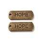 Tibetan Style Alloy Rectangle Pendants, Inspirational Message Pendants, with Word Hope, Cadmium Free & Lead Free, 8x21x2mm, Hole: 2mm, about 545pcs/1000g