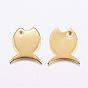 304 Stainless Steel Charms,  Fish