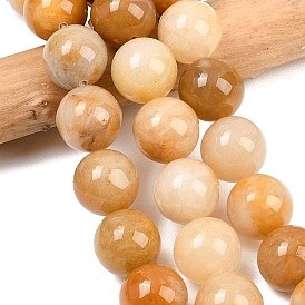 Природный Топаз нефрита бисер нитей, круглые