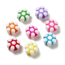 Opaque Acrylic Beads, Craft Style, Flower