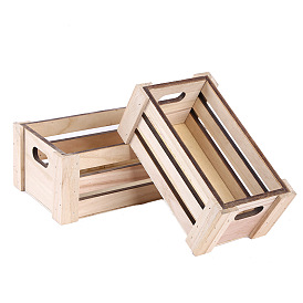 Деревянные гнездовые ящики для хранения, прямоугольные