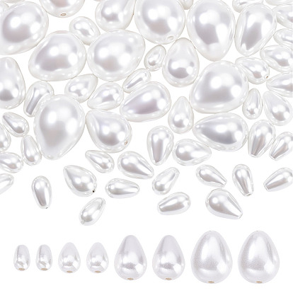 60 шт. 4 стили бусины из ракушек и жемчуга, слеза