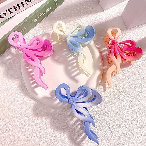 Пластиковые зажимы когтя волос, два тона, бабочка
