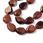 Synthetic Goldstone Beads Strands, Faceted, Teardrop