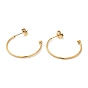 304 Stainless Steel Stud Earring, Half Hoop Ear Stud