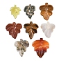Colgantes tallados de piedras preciosas naturales, encantos de la hoja