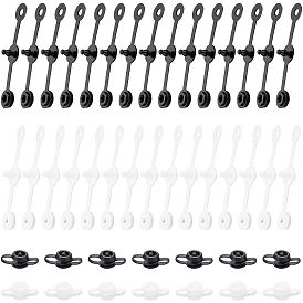 200 piezas 2 colores resina hebilla hembra broche desechable, para pulsera banda, muñequeras