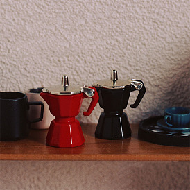 Modèle de mini machine à café en alliage, accessoires de maison de poupée micro paysage, faire semblant de décorations d'accessoires