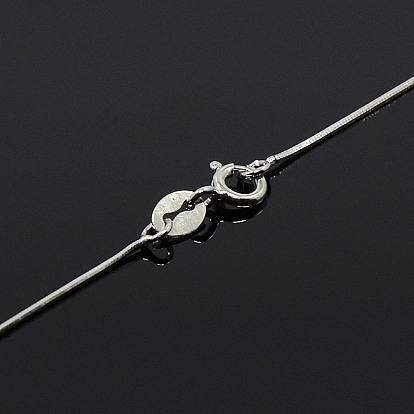 Модные унисекс 925 цепочки из стерлингового серебра в виде змеи, с застежками пружинного кольца, тонкая цепь