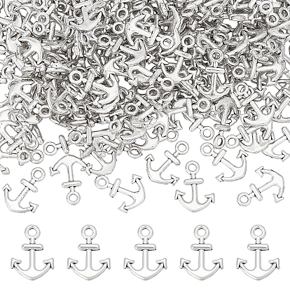 200Шармы из сплава в тибетском стиле, якорь, без кадмия и без свинца