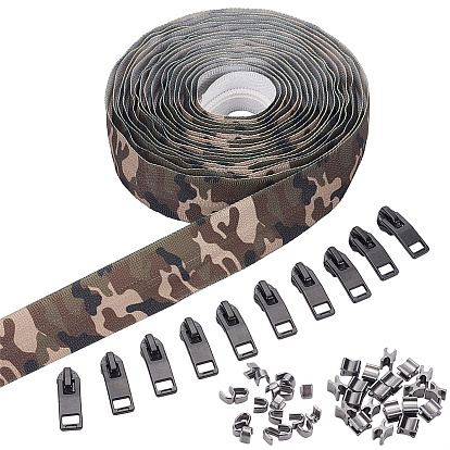 Комплекты застежек-молний, в том числе 20 съемник молнии из сплава, 20шт. застежка-молния из цинкового сплава, ремонтная застежка-молния и 20парная молния в верхней части заглушки, 6застежка-молния из нейлона с закрытым концом