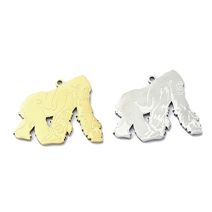 201 подвески из нержавеющей стали, лазерная резка, очарование орангутанга