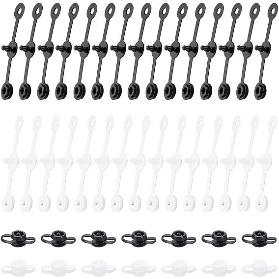 200 piezas 2 colores resina hebilla hembra broche desechable, para pulsera banda, muñequeras