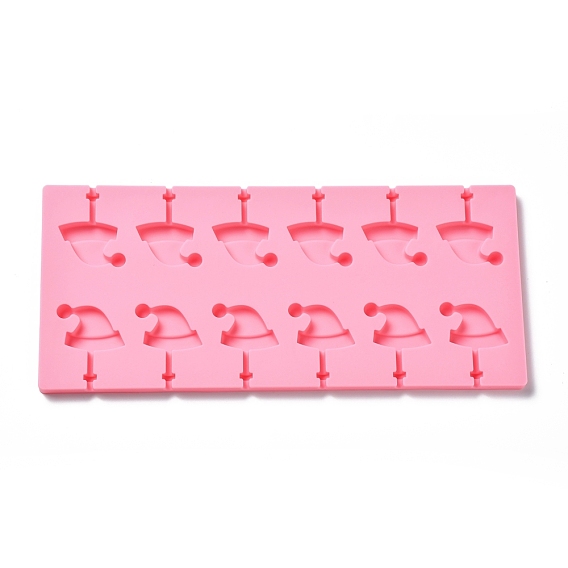 DIY Lollipop Making Food Grade Silicone Molds, Candy Molds, Christmas Hat, 12 Cavities