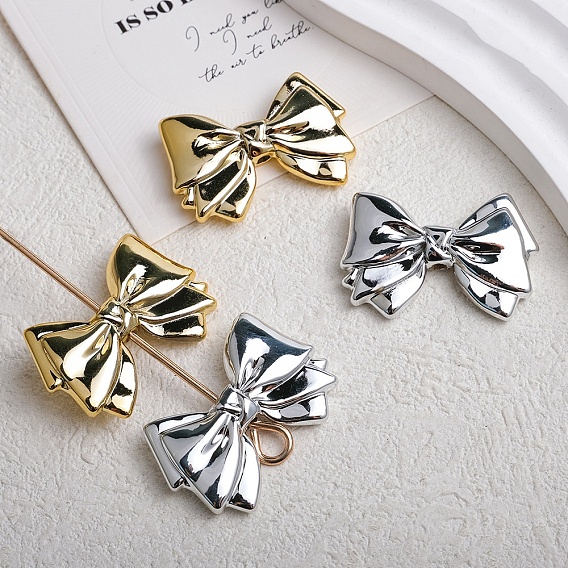 Непрозрачные акриловые бусины, бантом