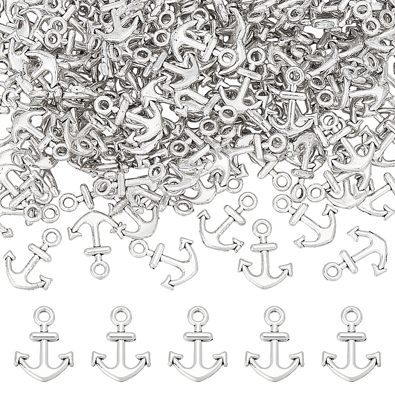 200Шармы из сплава в тибетском стиле, якорь, без кадмия и без свинца