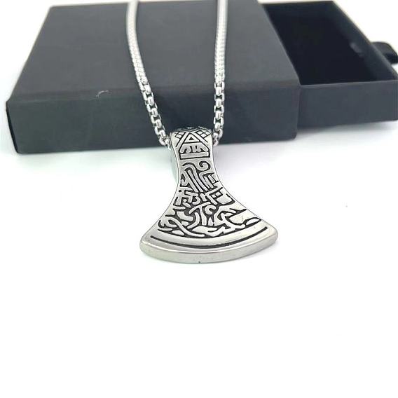 Ожерелья из нержавеющей стали с подвеской в виде топора в стиле викинга для мужчин