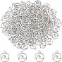 300Pcs Tibetan Style Alloy Pendants, Cadmium Free & Lead Free, Flat Round with Wave