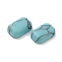 Glass Cabochons, Imitation Turquoise, Rectangle