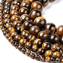 Grade ab naturel oeil de tigre ronds perles brins