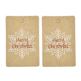 Rectangle Paper Gift Tags, Hange Tags, For Arts and Crafts, with Christmas Themed Pattern
