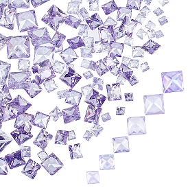 120шт 6 стиль кубический цирконий кабошоны, класс А, граненые, квадратный