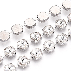 Железо горный хрусталь чашка цепи, с катушкой, плоско-круглые, платина