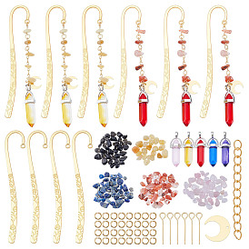 Наборы для самостоятельного изготовления подвесок-пулеметов из натуральных смешанных драгоценных камней