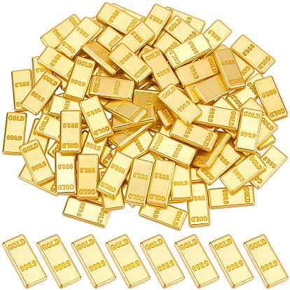 100Pcs Alloy Gold Bars Display Decorations, for Dollhouse Accessories Pretending Prop Decorations