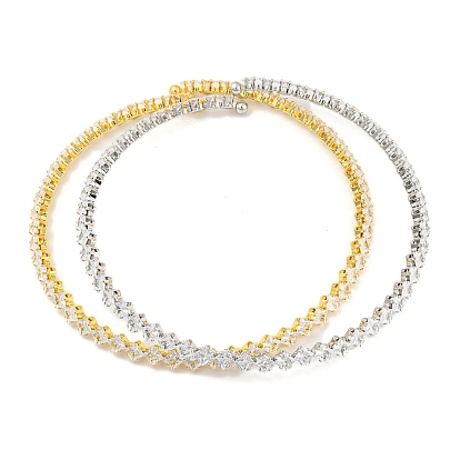 Ожерелья-колье из латуни с покрытием стойки, колье с прозрачным фианитом, долговечный, без кадмия и без свинца