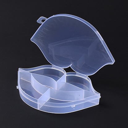 5 решетки из прозрачного пластика, контейнеры в форме губ для мелких украшений и бусин
