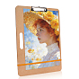 Wood Drawing Boards, Sketch Boards with Sturdy Clip and Rubber Bands, Rectangle