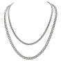 2 шт. 2 стили 201 цепочки из нержавеющей стали в кубинском стиле для мужчин, не тускнеет