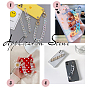 Acrylic Curb Chain for DIY Keychains, Phone Case Decoration Jewelry Accessories, with Brass Screw Nuts and Iron Screws