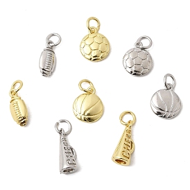 Спортивные латунные подвески, золотой/платиновый